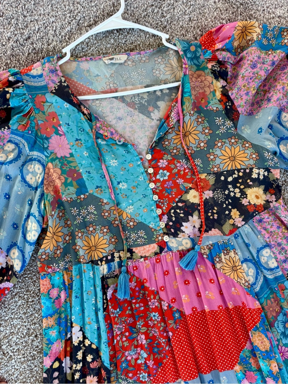 Spell Bohemian Patchwork dress , M - Picture 8 of 11